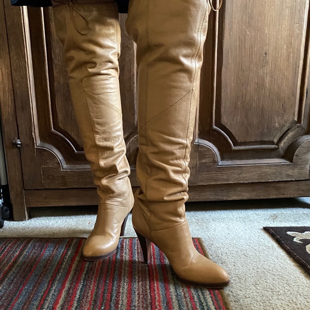 Brazilian vintage over the knee leather boots